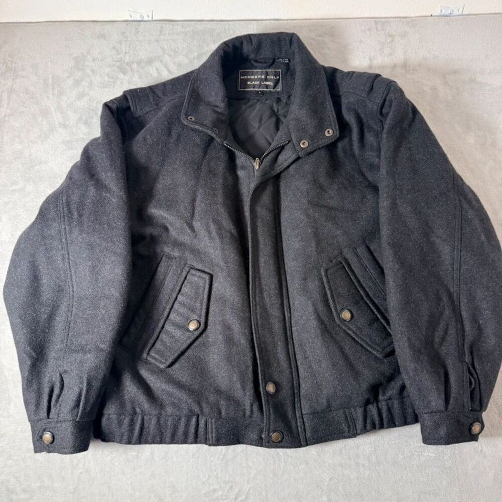 Members only wool blend bomber jacket size large